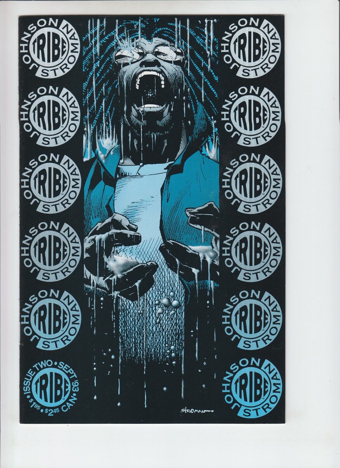 Tribe #2A VF; Axis | Rare Blue Variant  - Black Super Heroes Larry Stroman