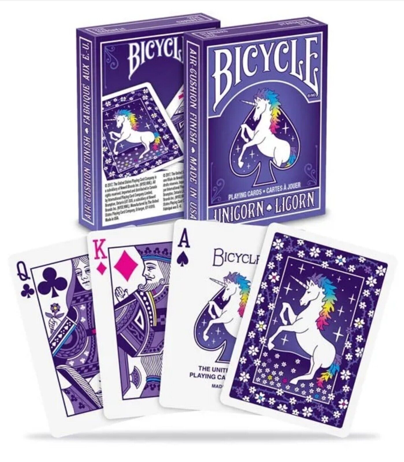 Bicycle UNICORN Purple Playing Cards
