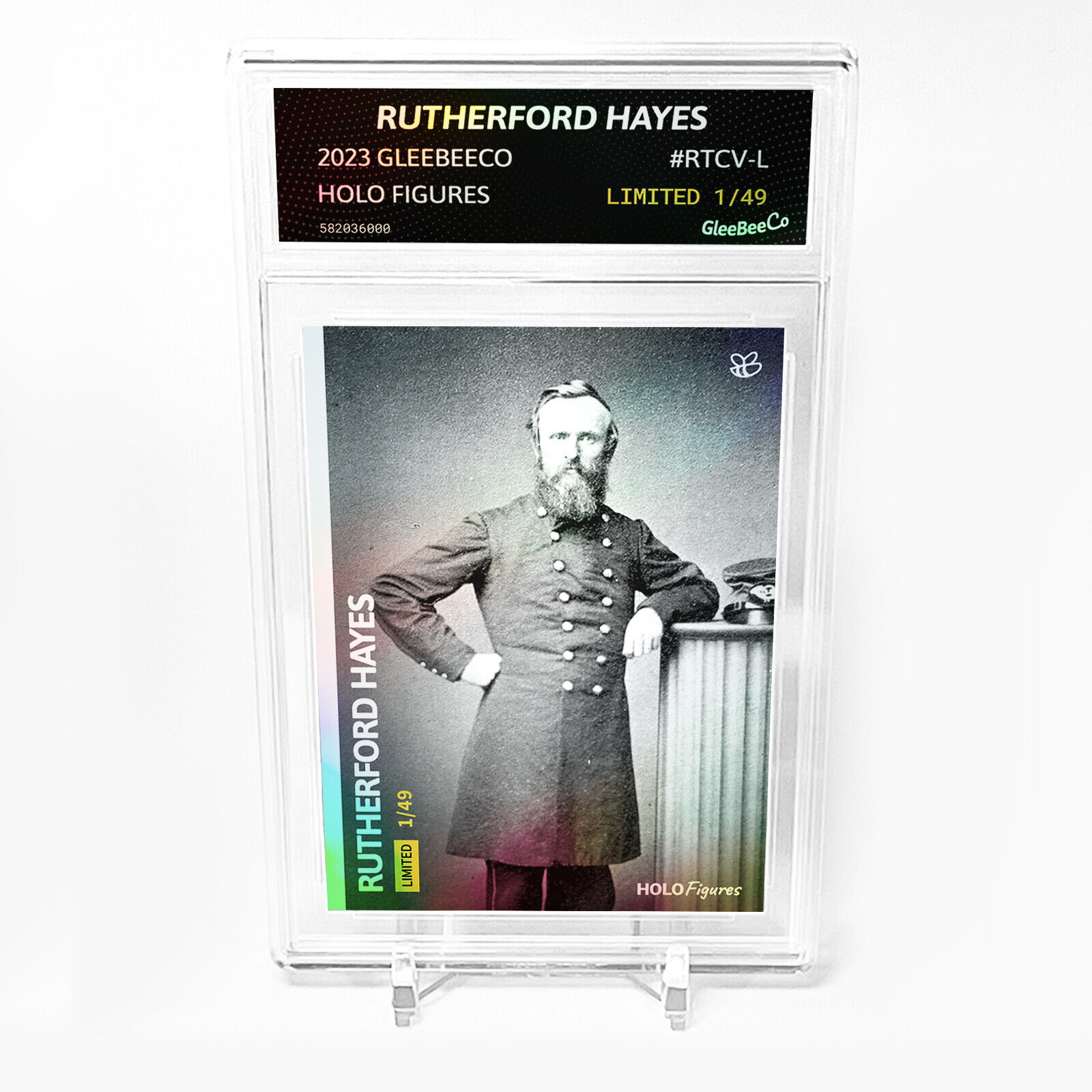 RUTHERFORD HAYES Civil War 2023 GleeBeeCo Card Holographic #RTCV-L /49