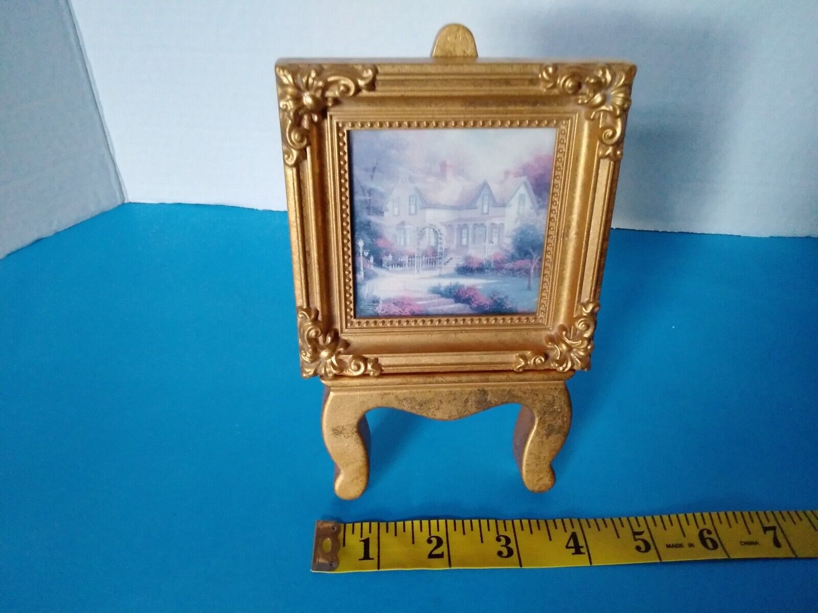 Art Mini Painting w/ Easel 1998 Home is Where the Heart is by Thomas Kinkade