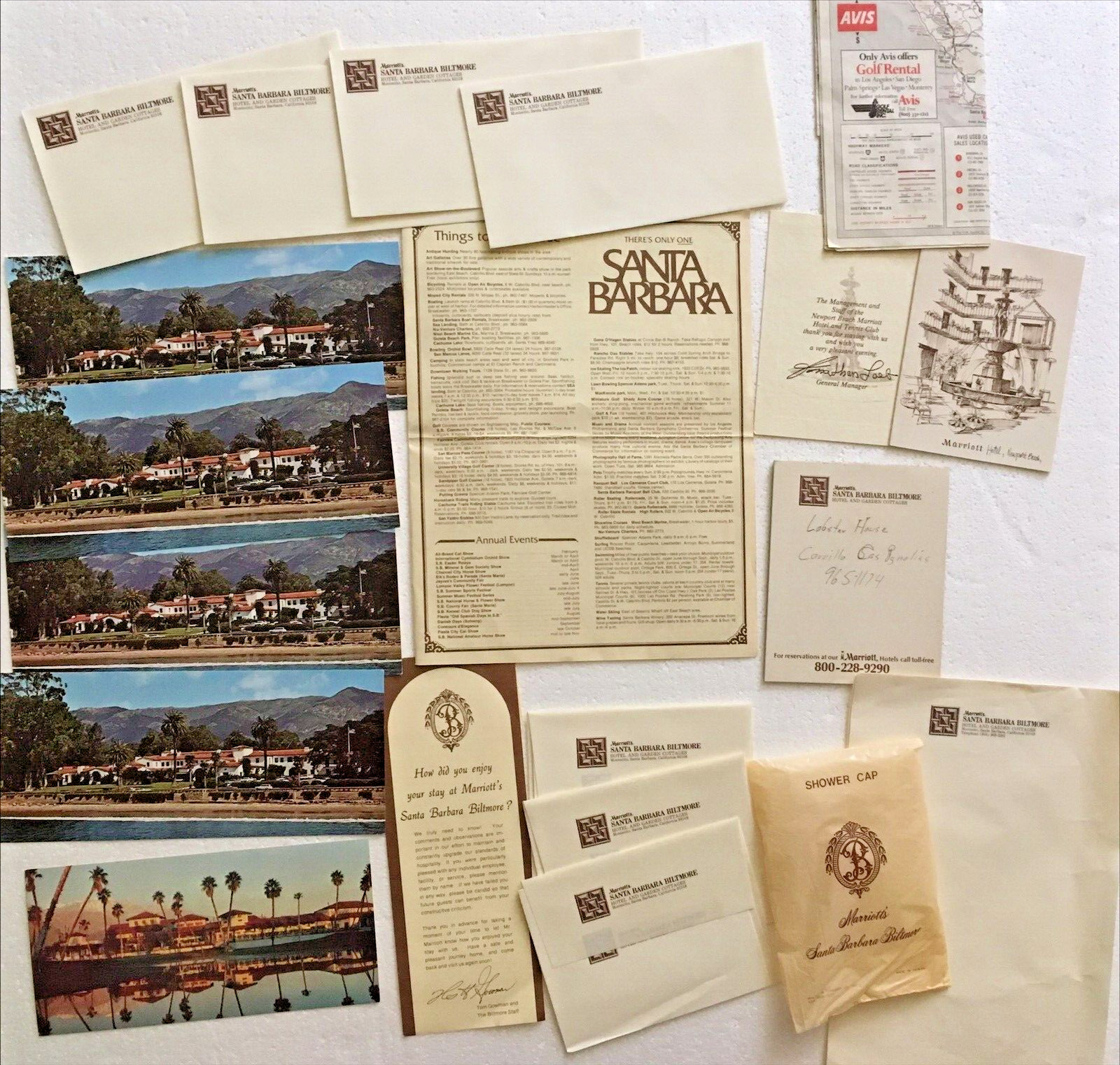 Biltmore Hotel Santa Barbara California Postcards Stationary & Ephemera Vintage