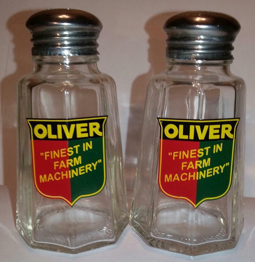 A Set of 2 Oliver Farm Tractors Salt and Pepper Shakers