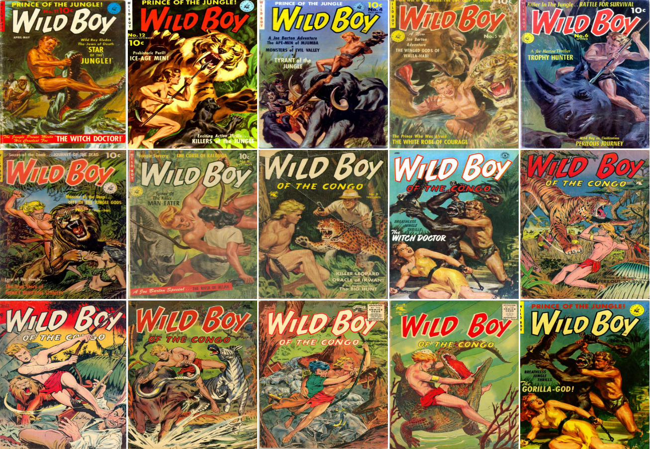 1951 - 1955 Wild Boy Comic Book Package - 15 eBooks on CD