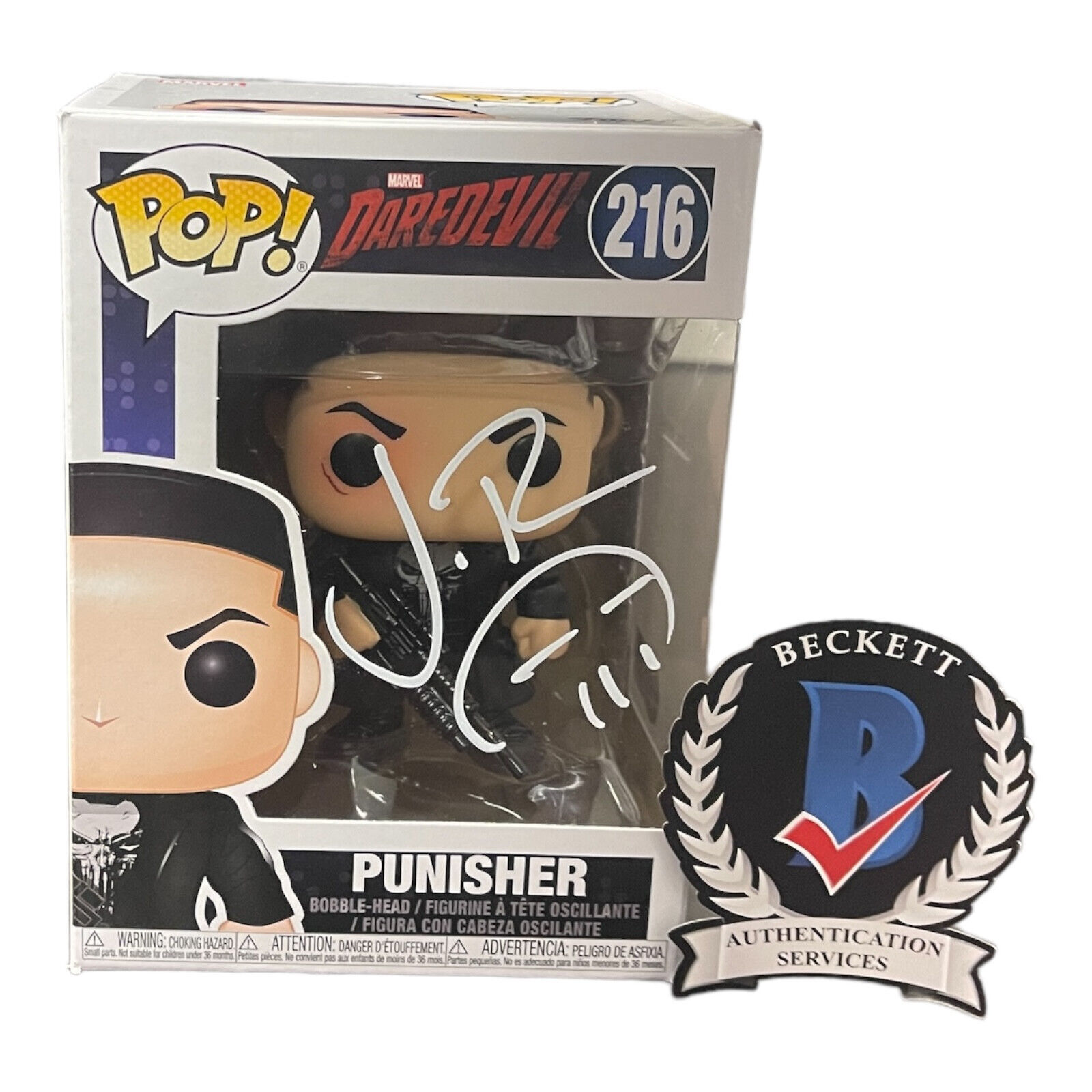 Jon Bernthal Signed Autograph The Punisher Funko Pop 216 Beckett BAS Marvel