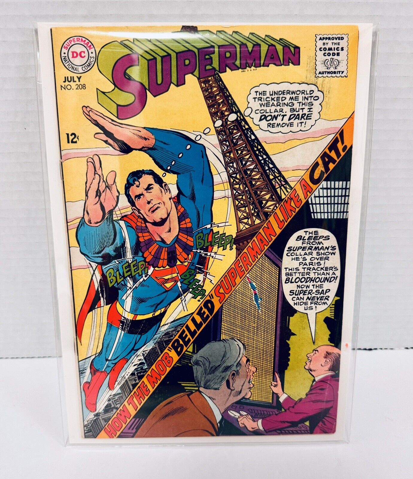 Superman #208 July 1968 Vintage Silver Age DC Comics Nice Condition Protected