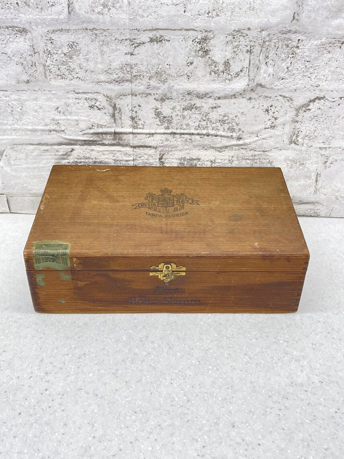 Vintage Cuesta Rey Empty Wooden Cigar Box Tampa Florida