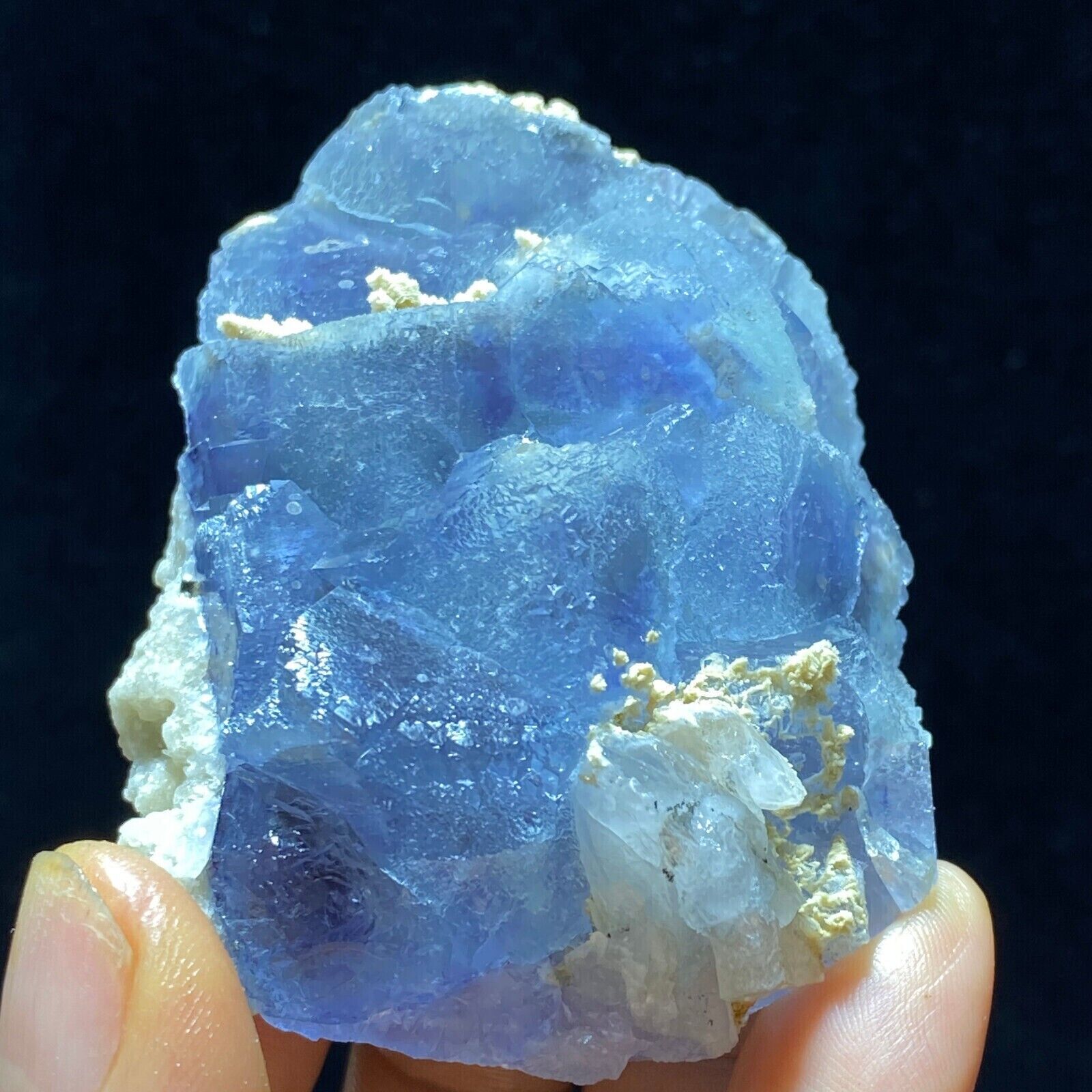 193g Natural Purple Cube Transparent Fluorite Mineral Specimen/YaoGangXian