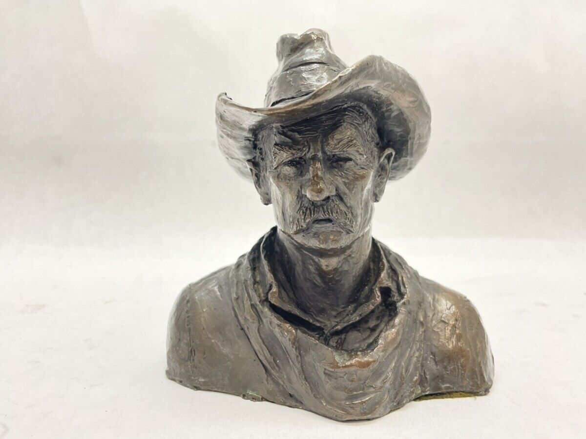Vintage Michael Garman Solid Bronze Cowboy Signed 3/40 (HE2036482)