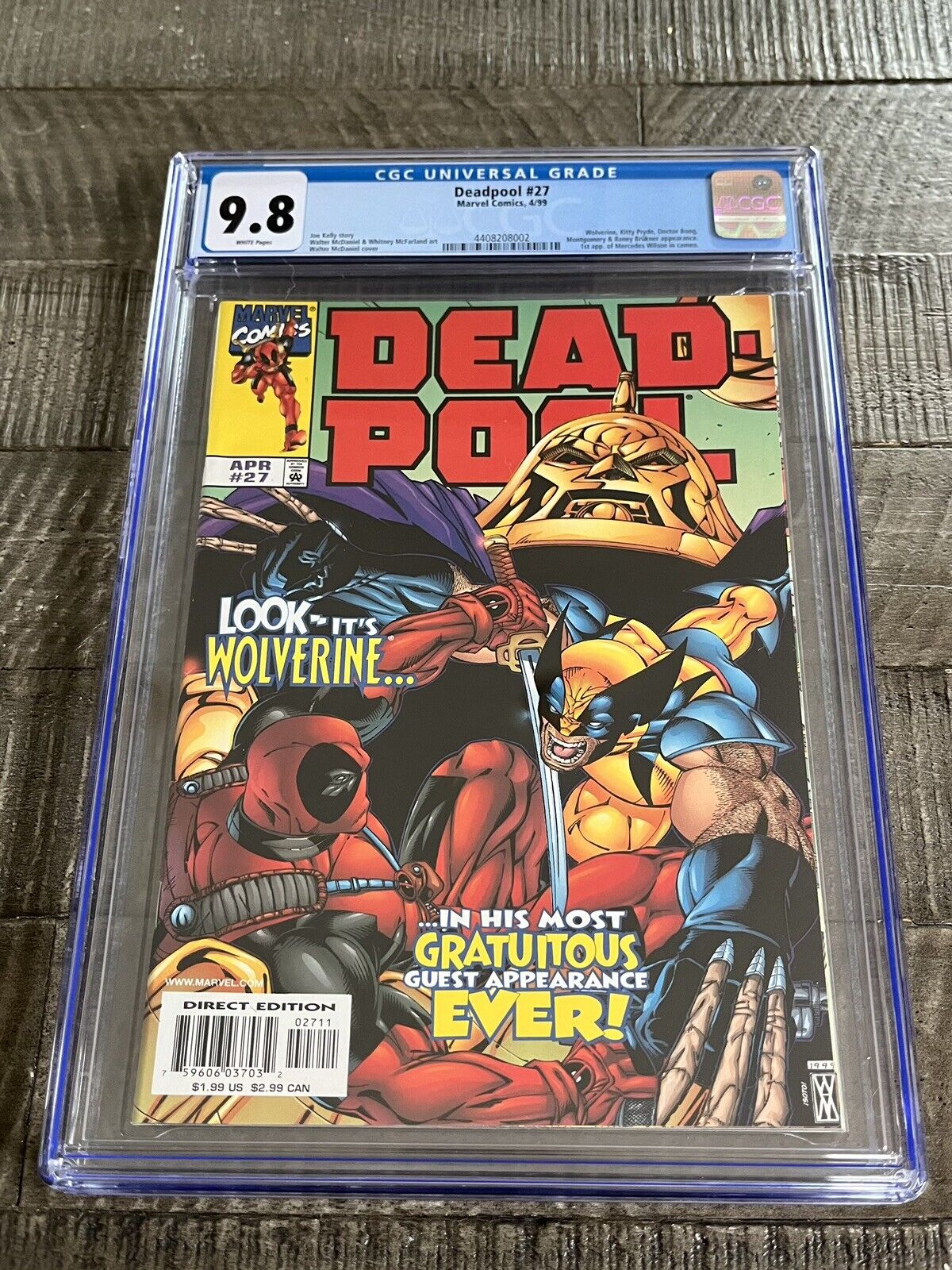 Marvel Comics Deadpool (1997) #27 CGC 9.8 vs Wolverine Mercedes Wilson Key Swift