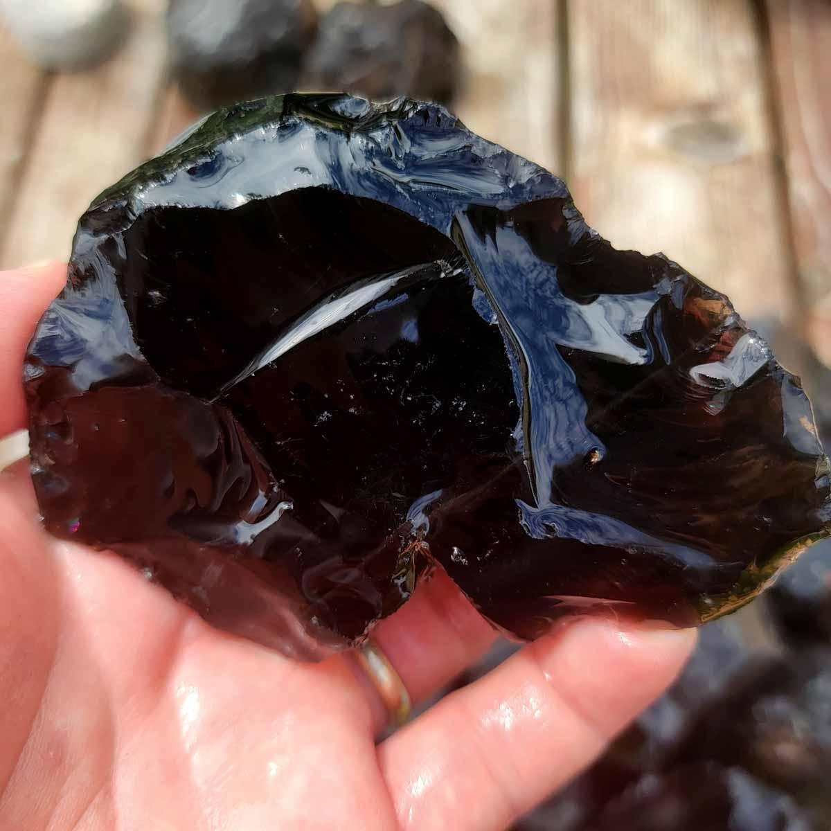 Black Obsidian Rough Old Stock Lapidary Wholesale Material