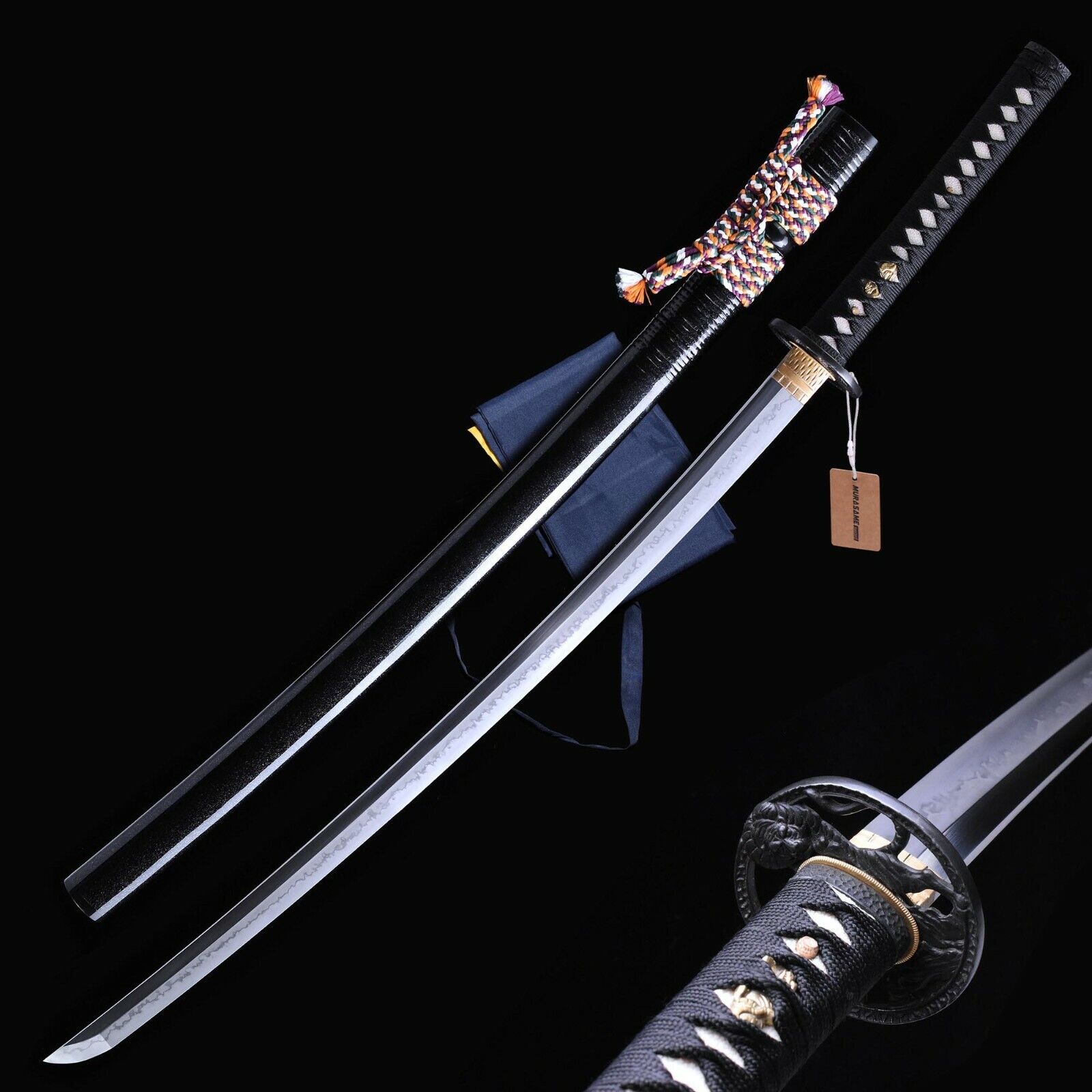 Katana Sword Real Choji Hamon ClayTempered T10 Steel Advanced Grind Razor Sharp