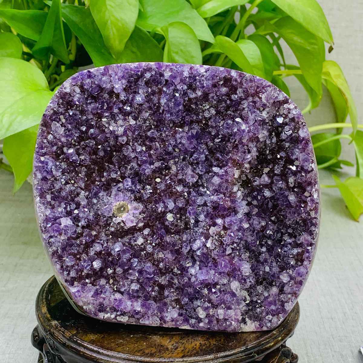 1590g Natural Amethyst Geode Mineral Specimen Crystal Quartz Energy Decoration