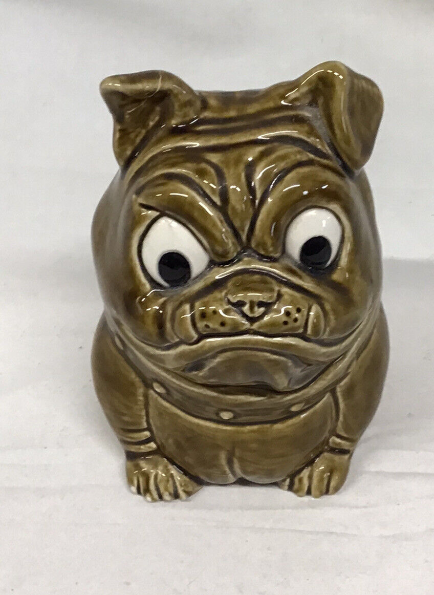 Vintage Sylvac 5096 Bulldog  Piggy Bank Pottery 