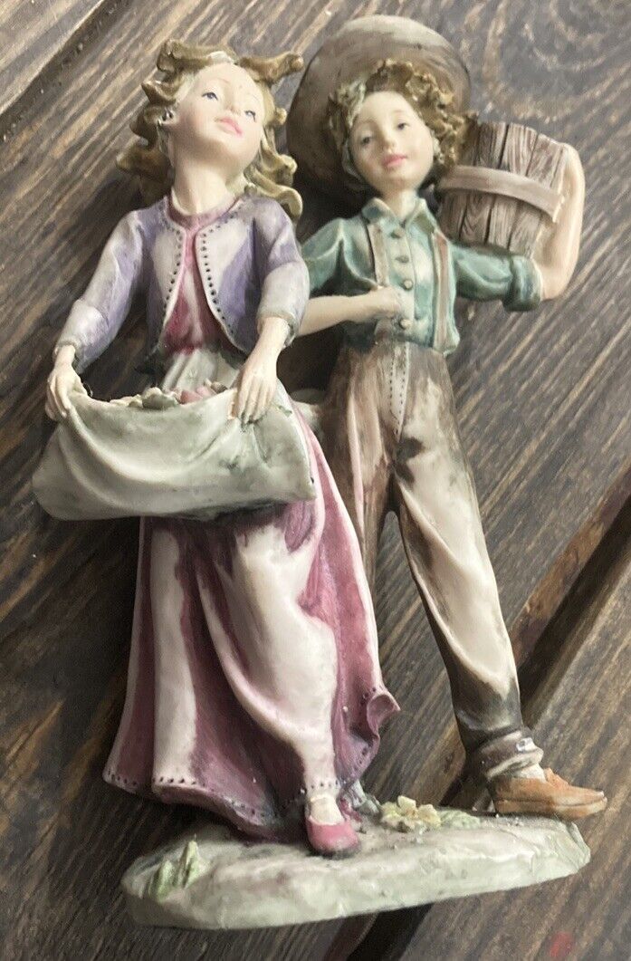 Vintage Jack And Jill Ceramic Figurines 6”