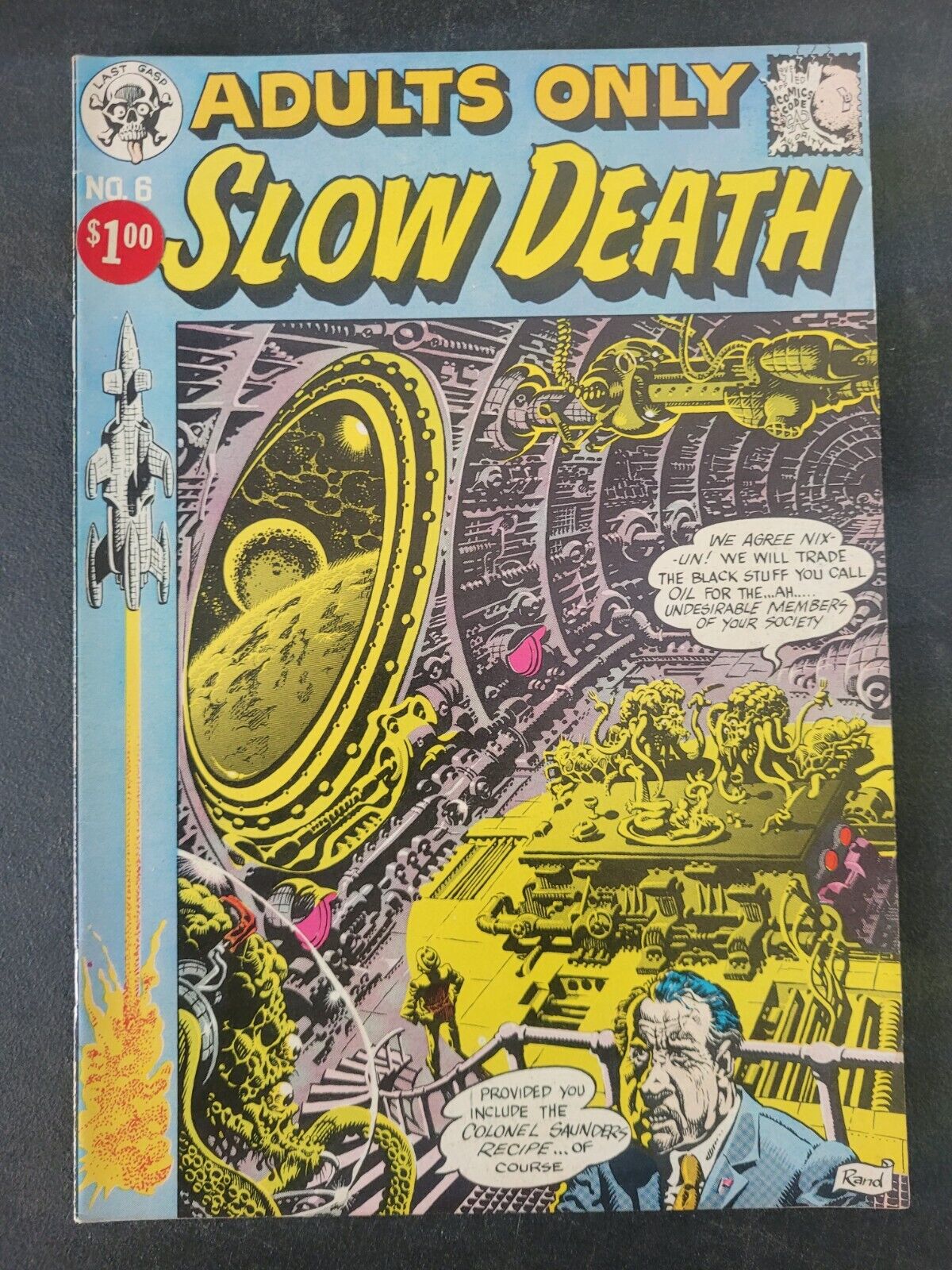SLOW DEATH #6 (1974) LAST GASP COMICS COMIX CHARLES DALLAS INDY CLASSIC