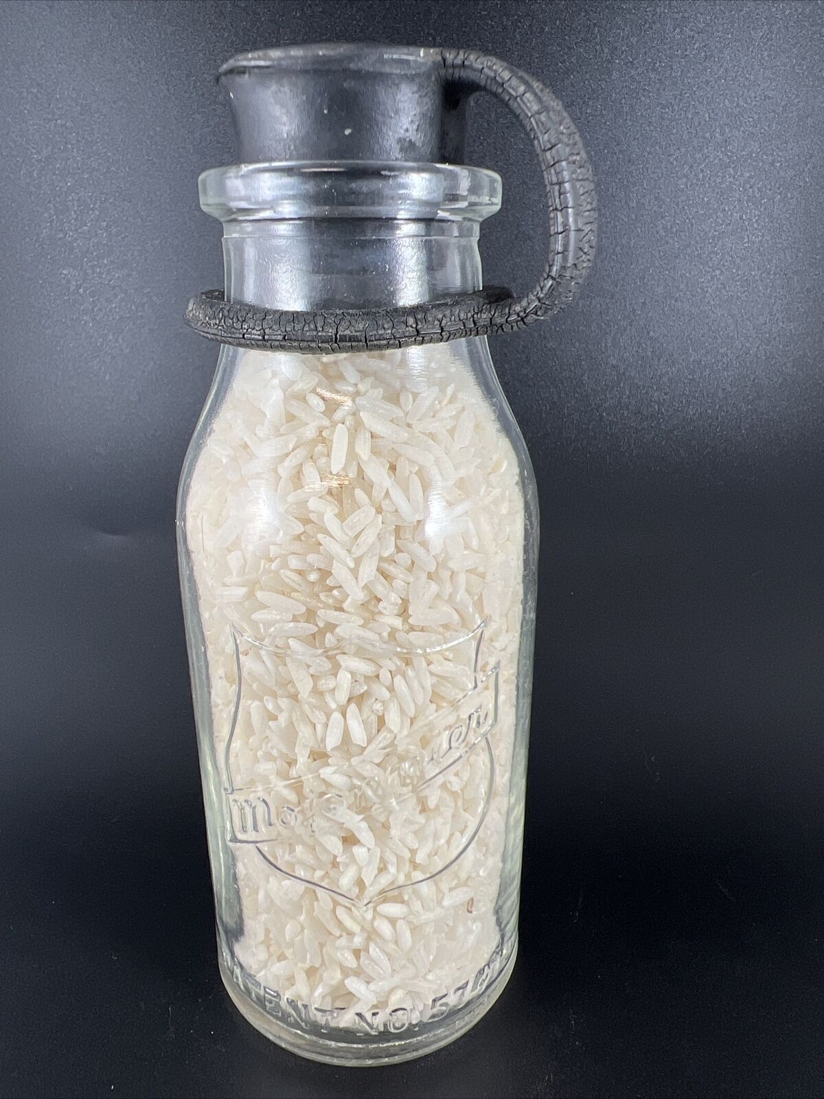 Vintage Mojonnier Glass Dairy Milk Cream Test Bottle w/Rubber Stopper
