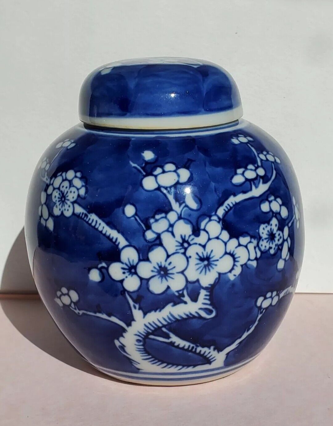 Antique Chinese Blue White Prunus Blossom ginger jar