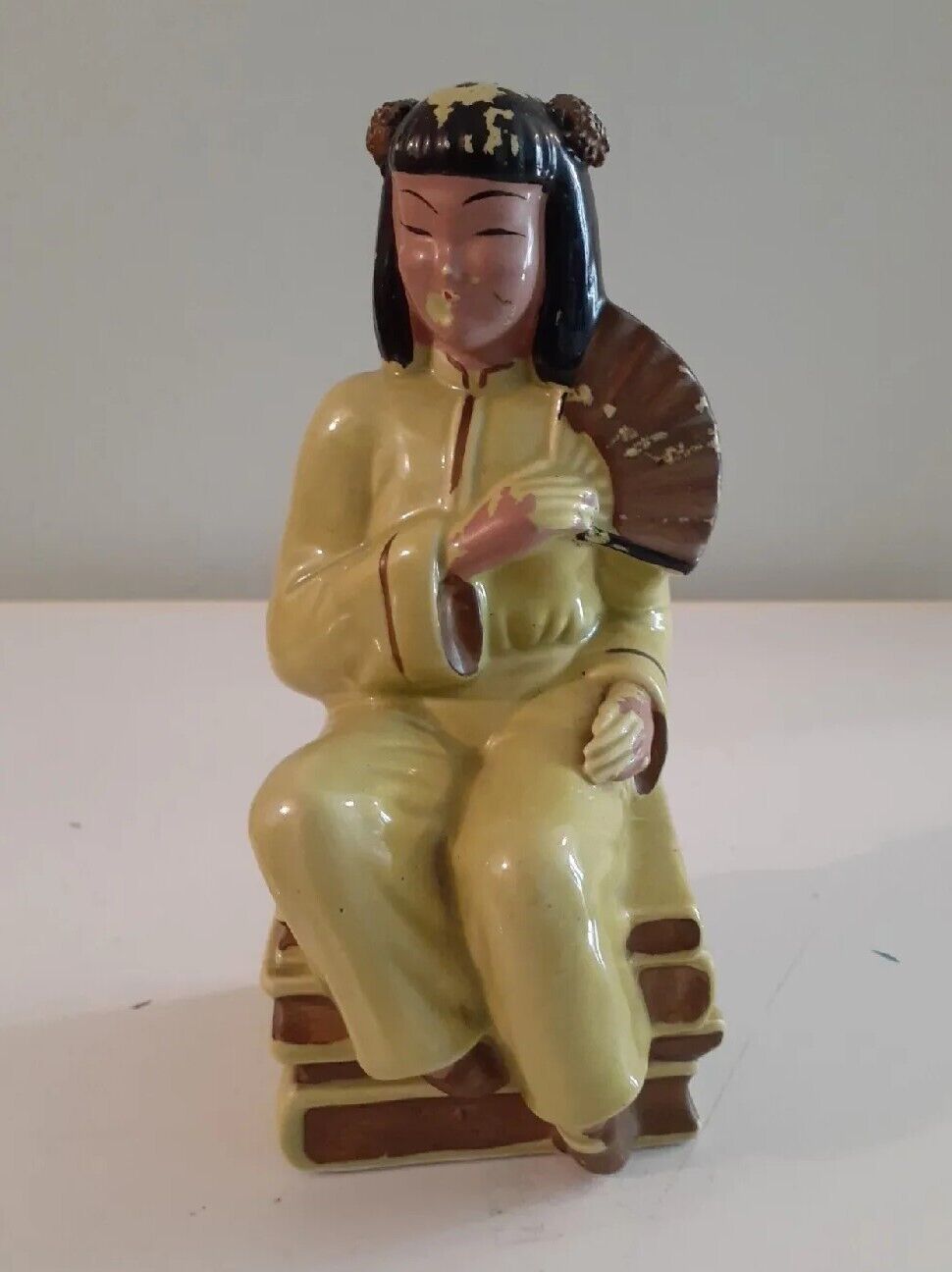 Mamasan Japanese Ceramic Decorative Figurine Statue 7.5\