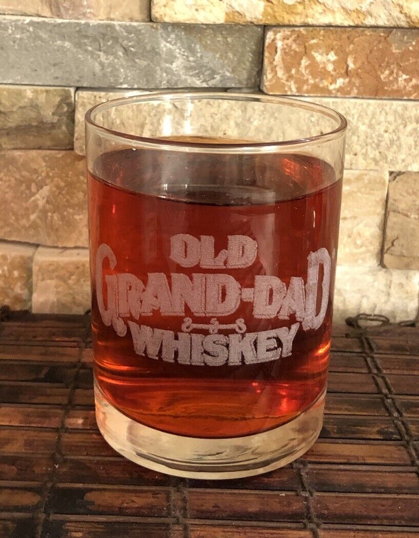 OLD GRAND DAD Collectible Whiskey Glass 8 Oz