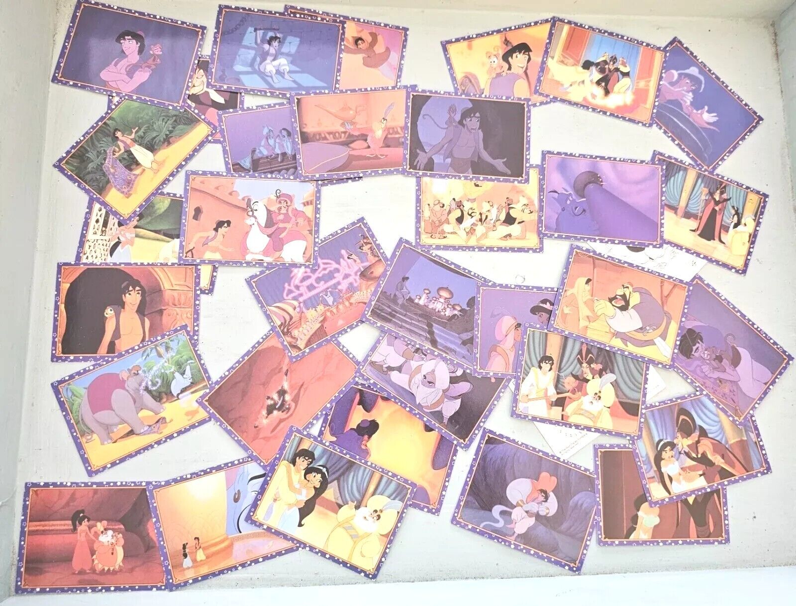 1990s Disney Skybox Alladin Trading Cards Lot Of 35