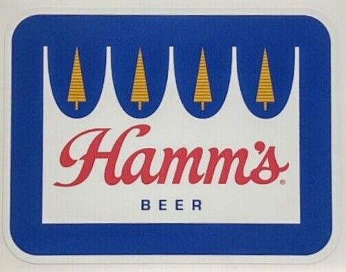 Vintage Hamm\'s Beer LARGE sticker decal