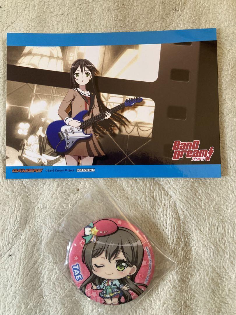 Bang Dream Tae Hanazono Illustration Card Can Badge Rare Limited Anime Japan GD