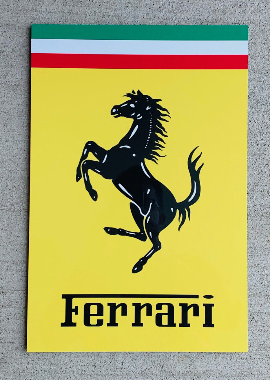 Large 18” Premium Quality Ferrari Italian Racing Super Car  Sign