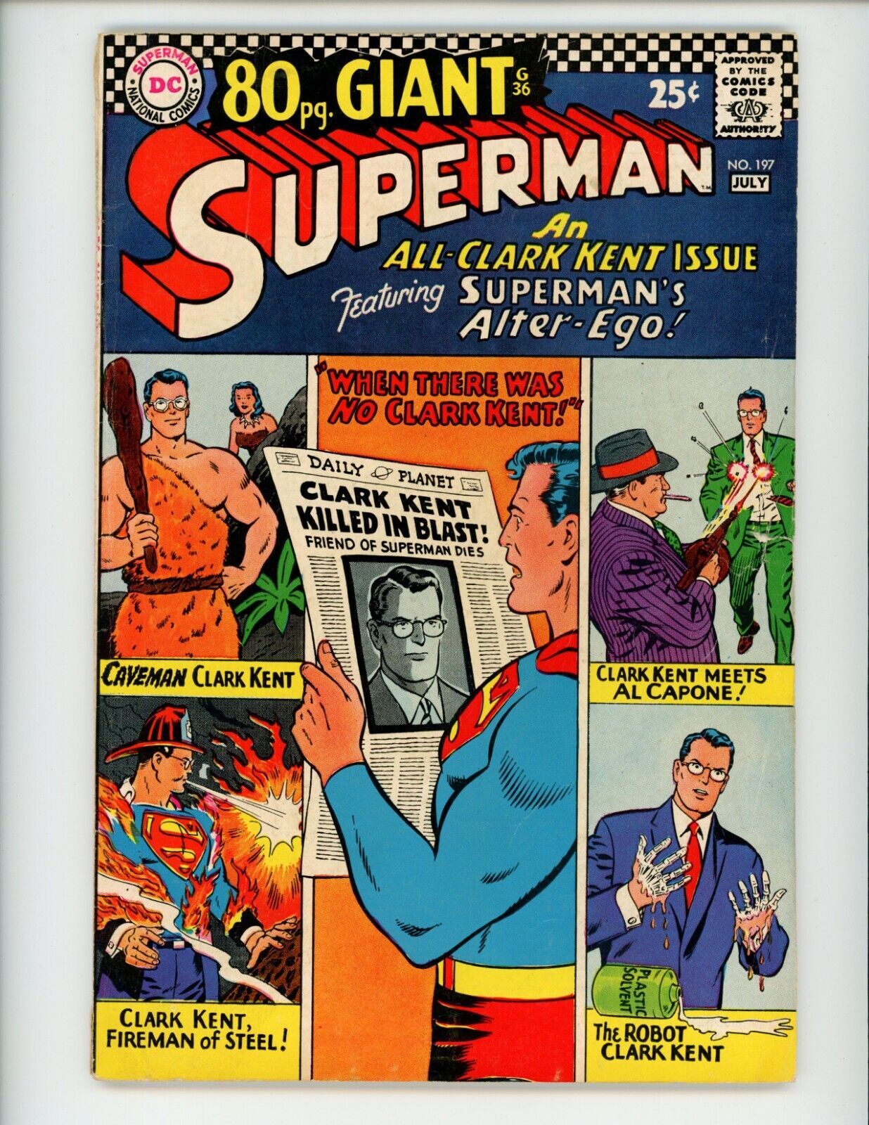 Superman #197 Comic Book 1967 FN- Edmond Hamilton Curt Swan DC Comics