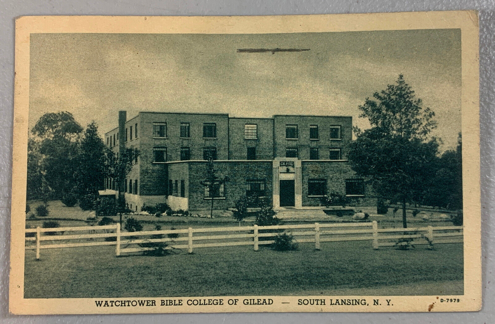 Original PM 1947 B&W Watchtower Bible College of Gilead Postcard Jehovah