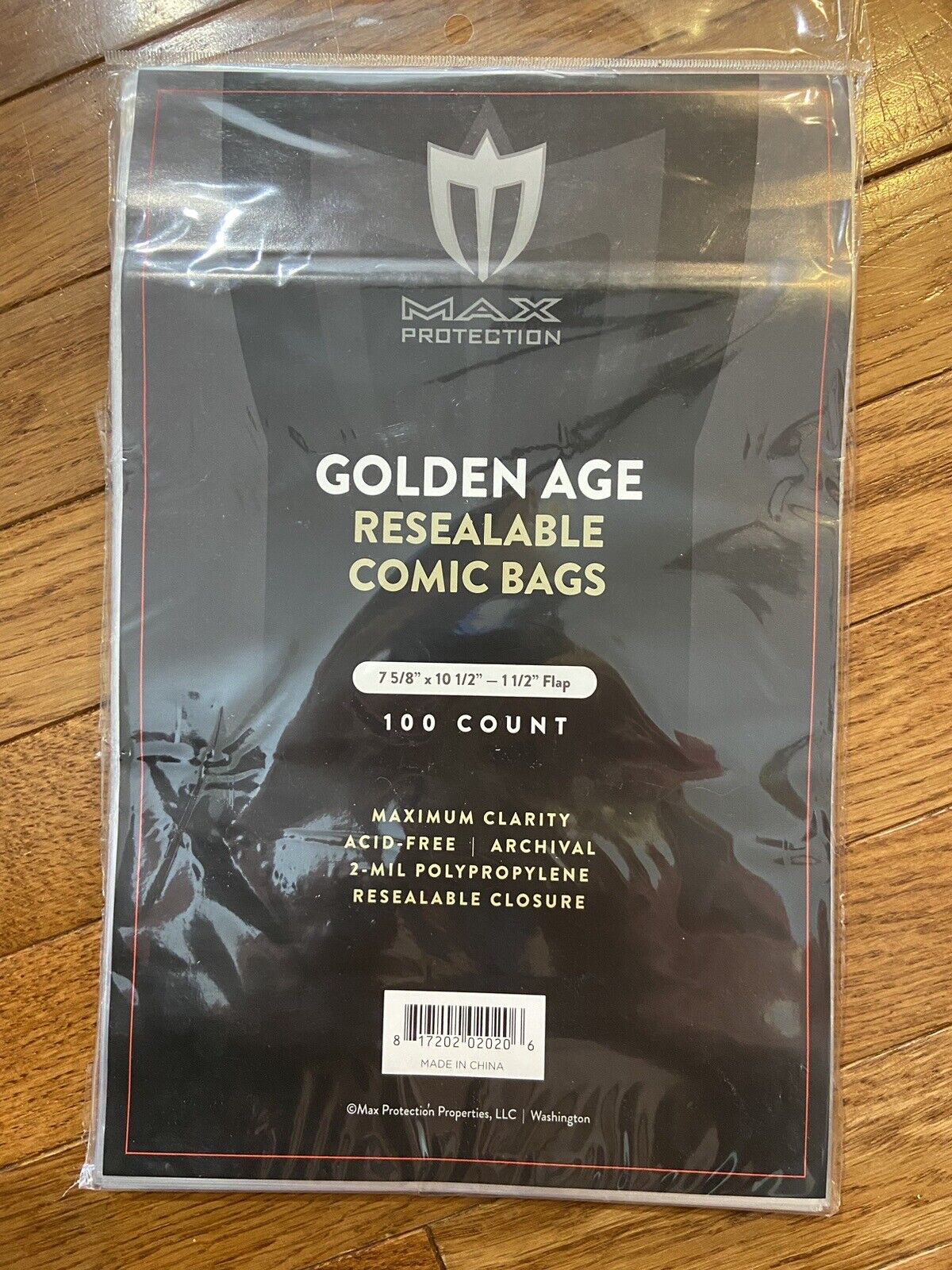 100 RESEALABLE Golden Age Comic Book Poly Bags