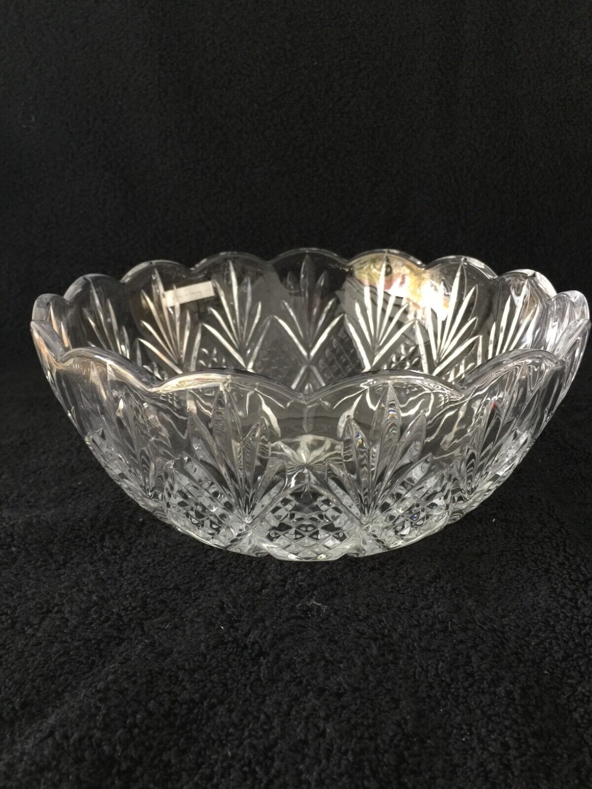 New Dublin Vintage Crystal Bowl With Scalloped Edges