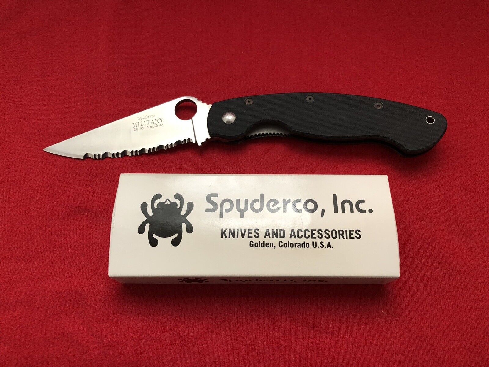 Super Rare Spyderco Military Knife C36GSE First Gen Collector 04 Of 101 Vintage