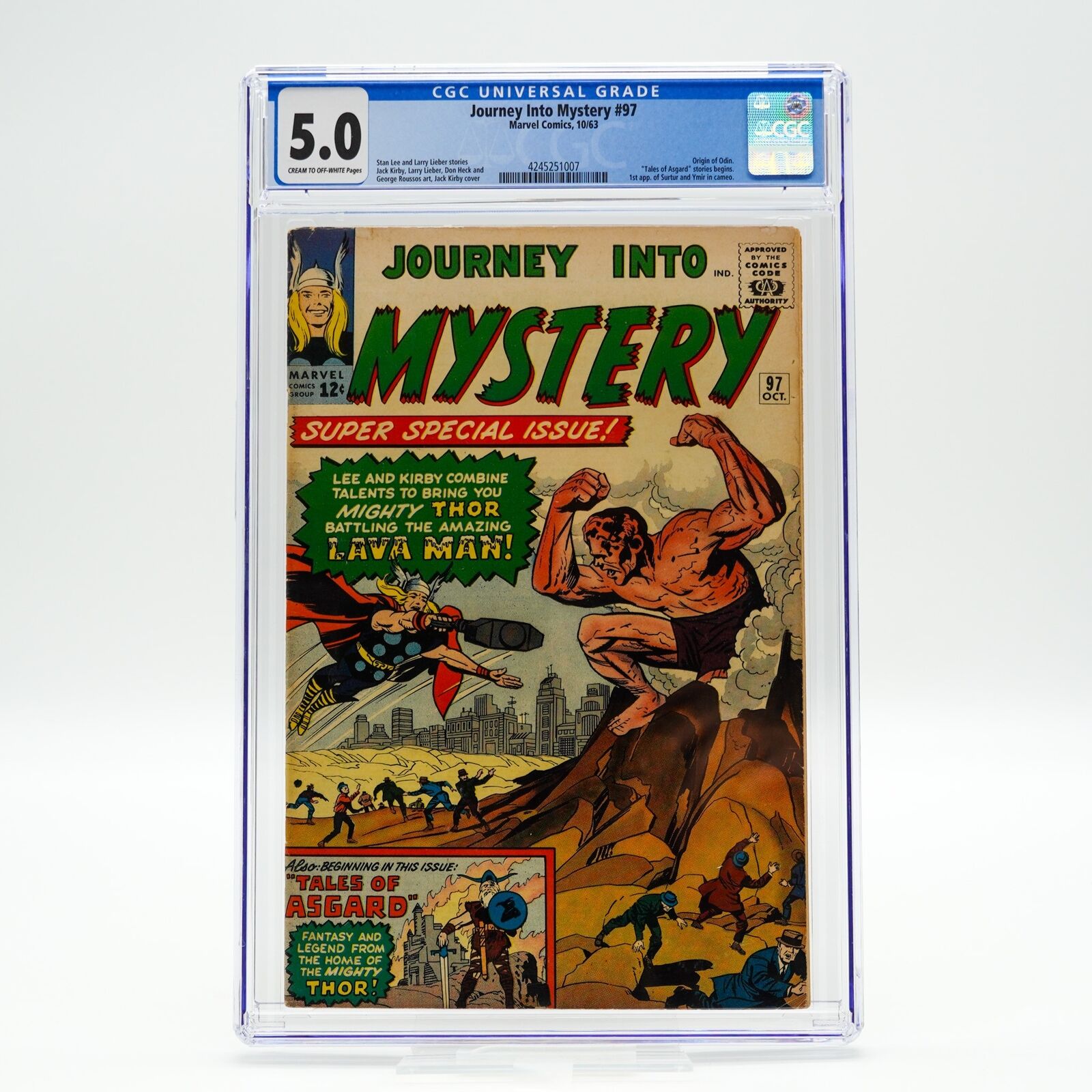 Journey Into Mystery 97 CGC 5.0 Minor Key Origin Of Odin & Tales Of Asgard 1963