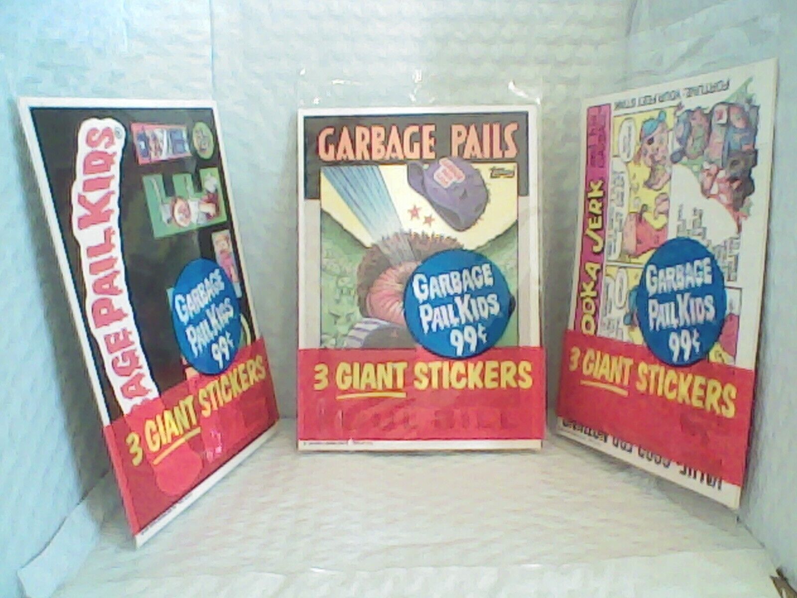 garbage pail kids 3 giant stickers 1986  2nd series 