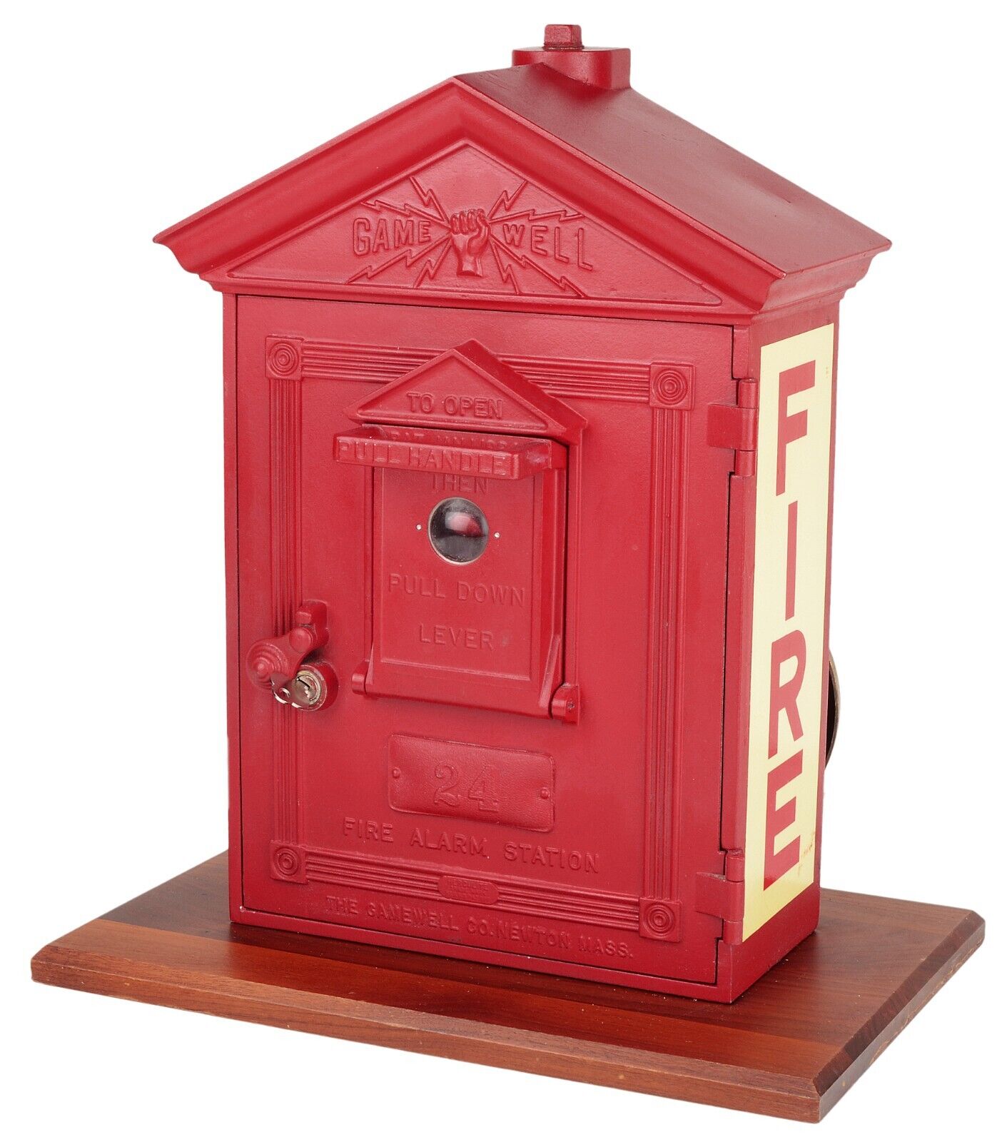 Gamewell Fire Alarm Station Box with US Army Signal Corps Bell