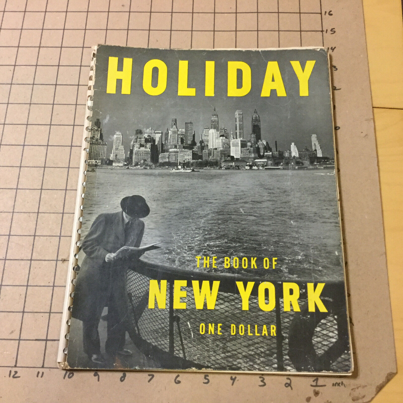 Original Vintage: 1949 HOLIDAY - The Book of NEW YORK - 88pgs spiral bound