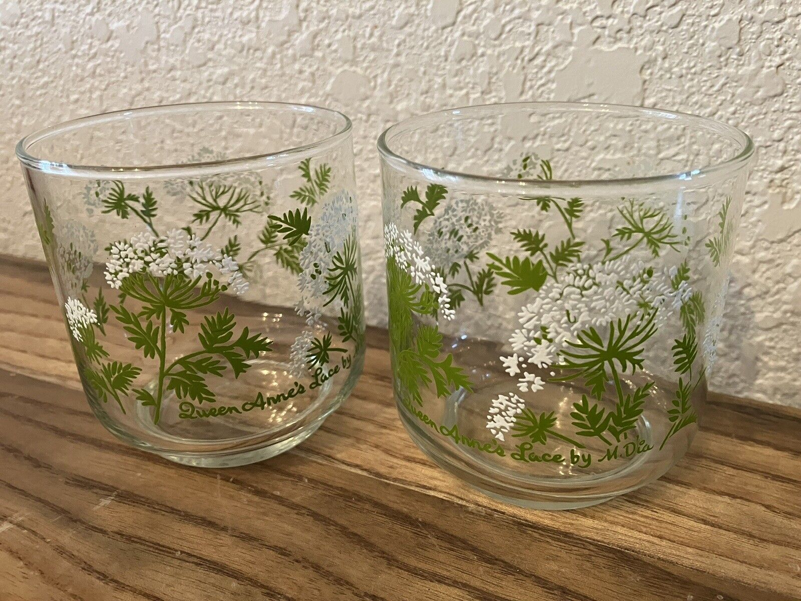 2 Queen Anne’s Lace Glasses 3”