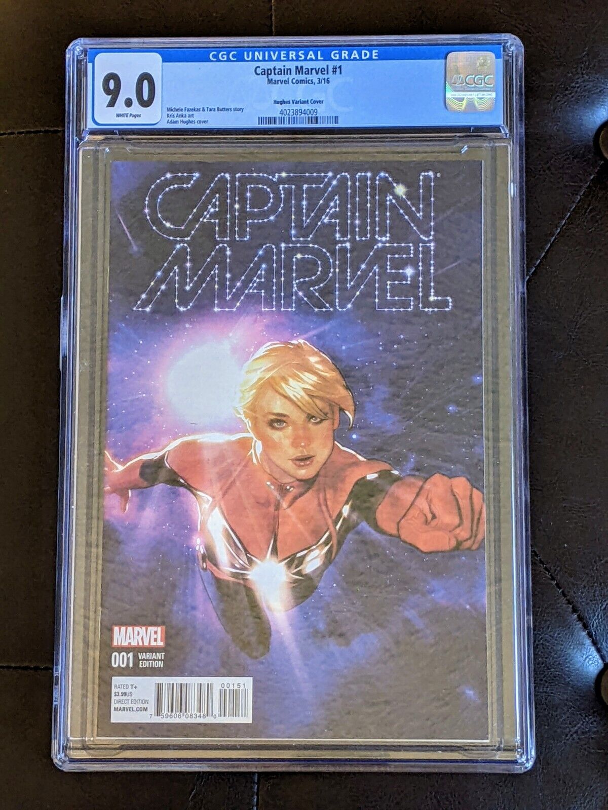Captain Marvel #1 CGC 9.0 Hughes Variant