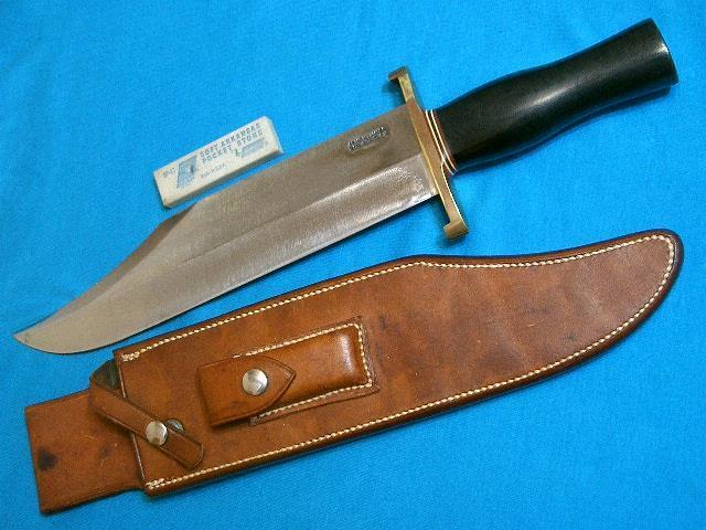 \'69-76 CUSTOM RANDALL KNIVES 12-11 SMITHSONIAN BOWIE KNIFE SET JOHNSON SHEATH EC