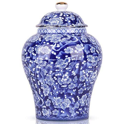 Chinese Ginger Jar With Lid Jingdezhen Antique Stylehome Decorative Retro Blue A