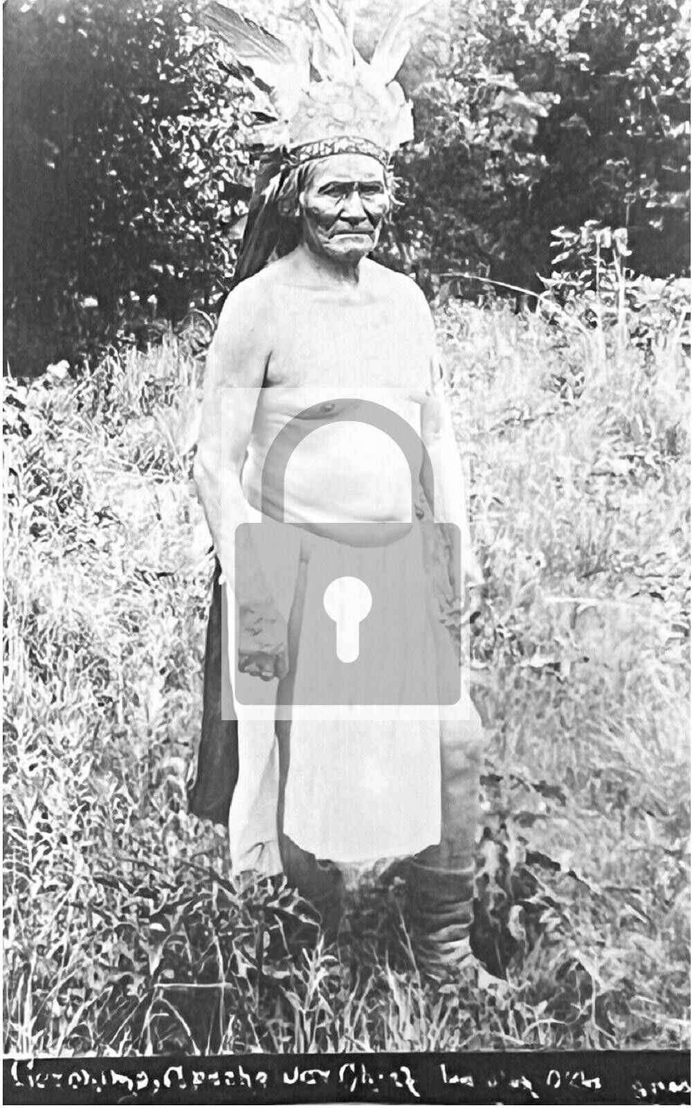 Geronimo Apache Indian War Chief Lawton Oklahoma OK Reprint Postcard