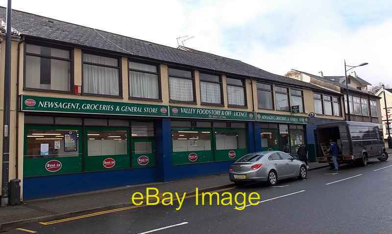 Photo 6x4 Valley Foodstore & Off Licence, Mountain Ash Viewed across Comm c2014