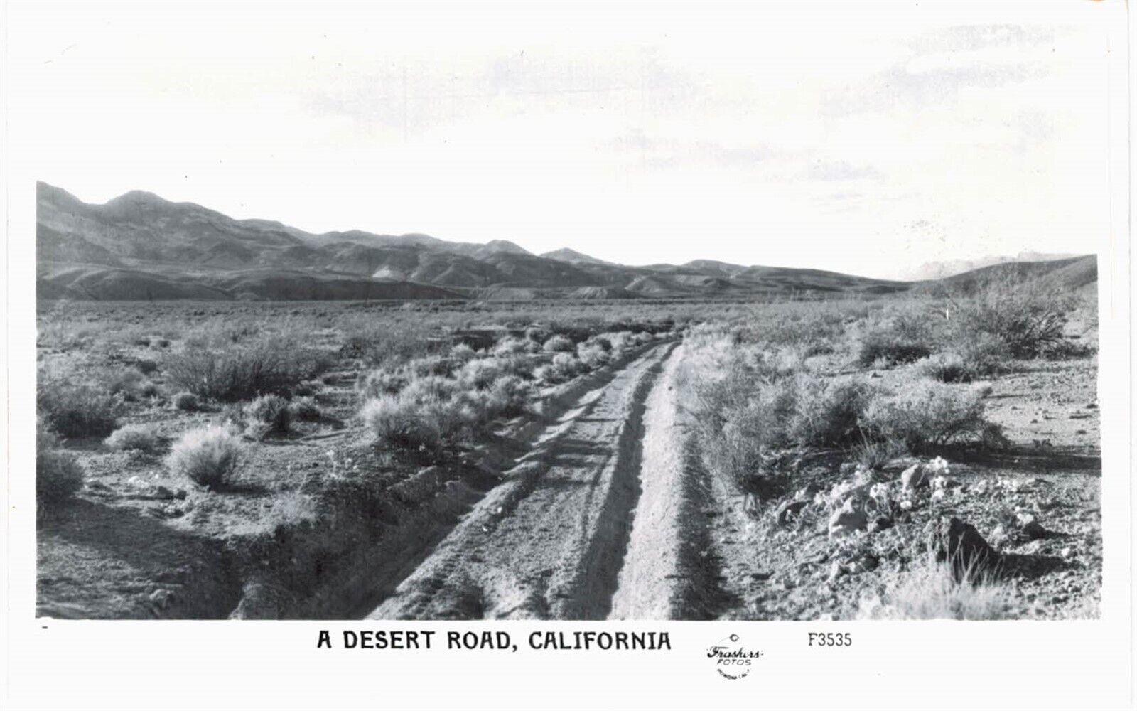 California A Desert Road RPPC 1950 CA 