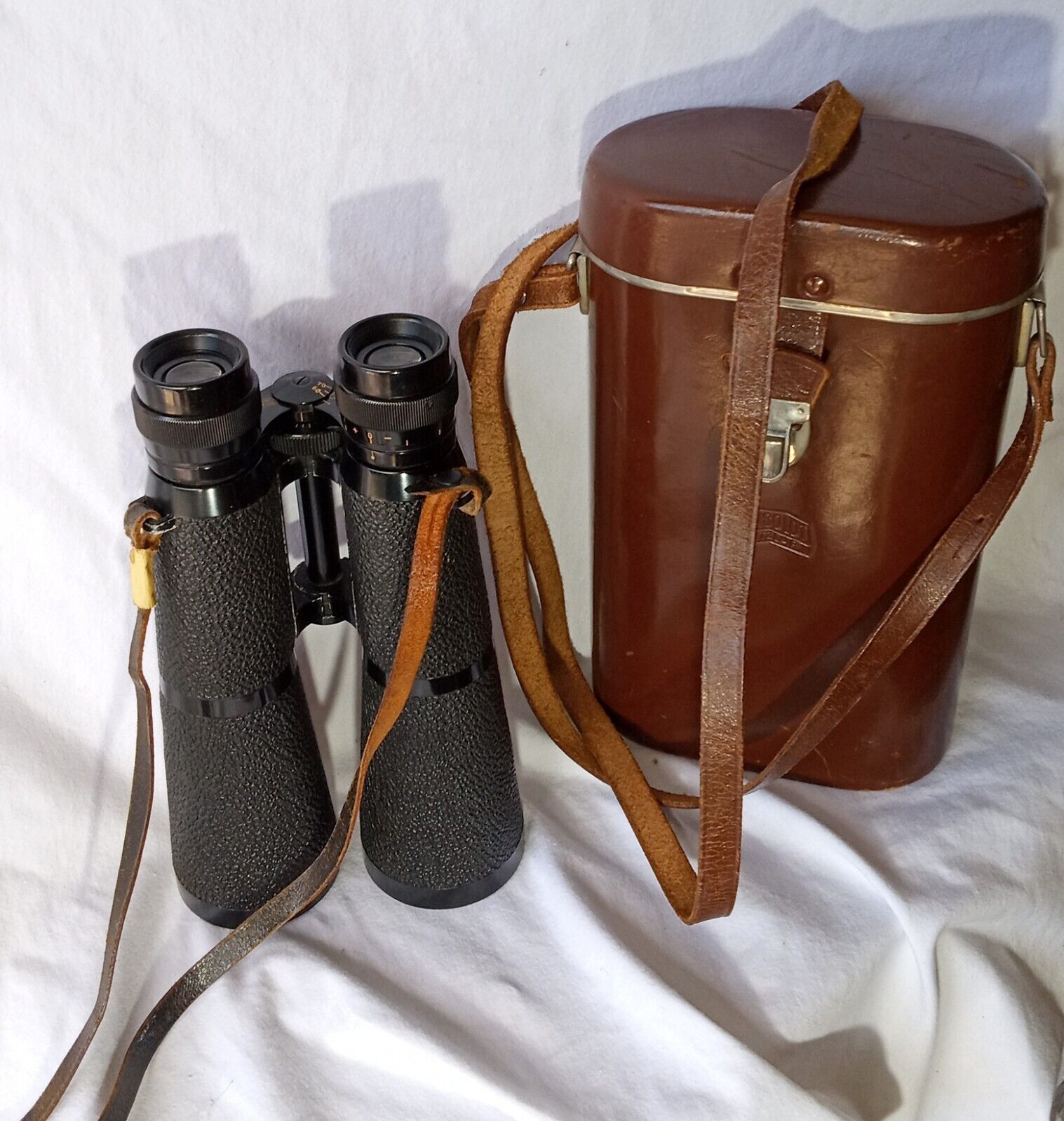 German WWII Era Hensoldt Wetzlar Lg Binoculars W, Matching Case 