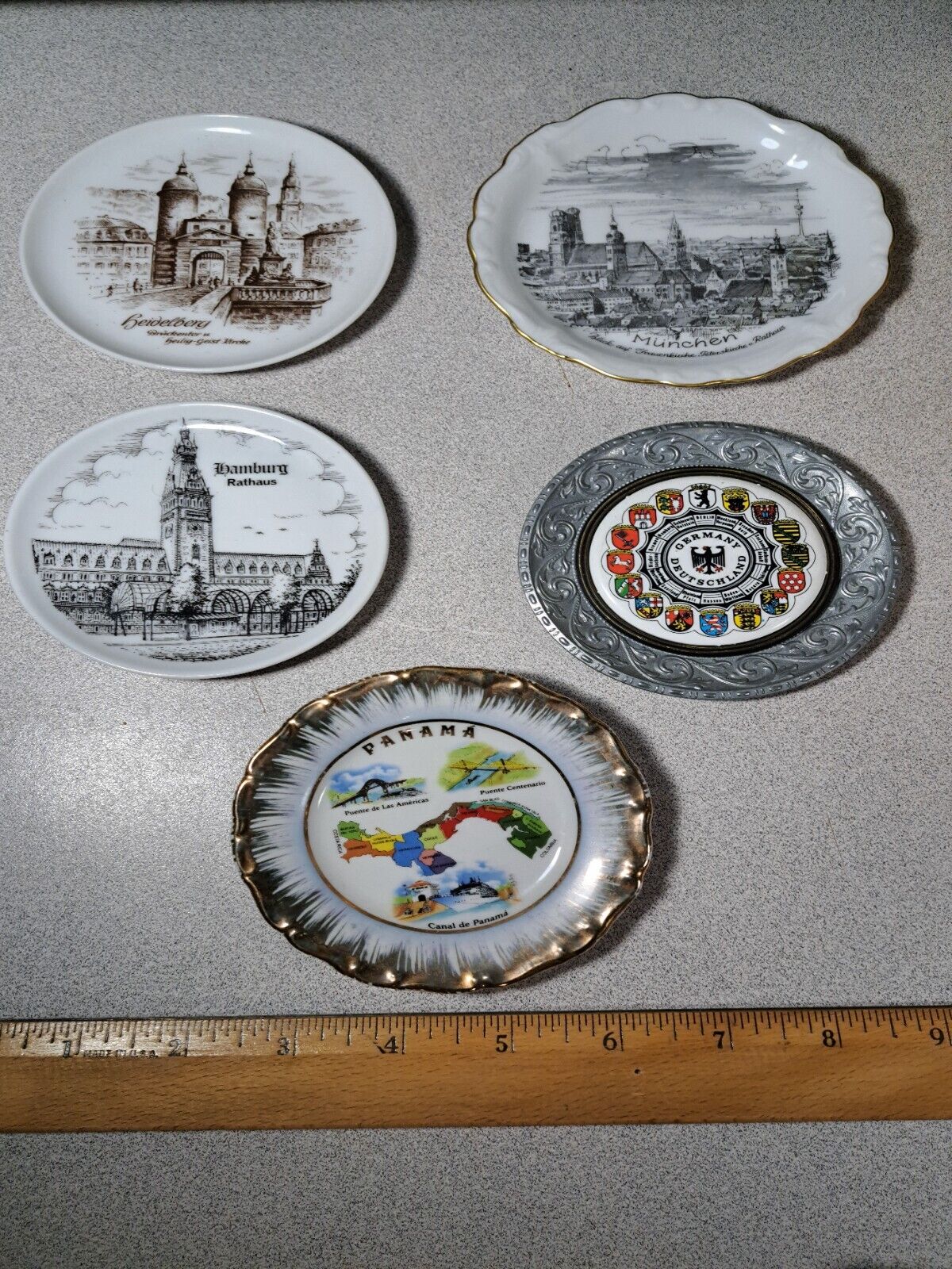 Vintage Collector Plates 5pc lot 4-4.5-3.75in #2825L264