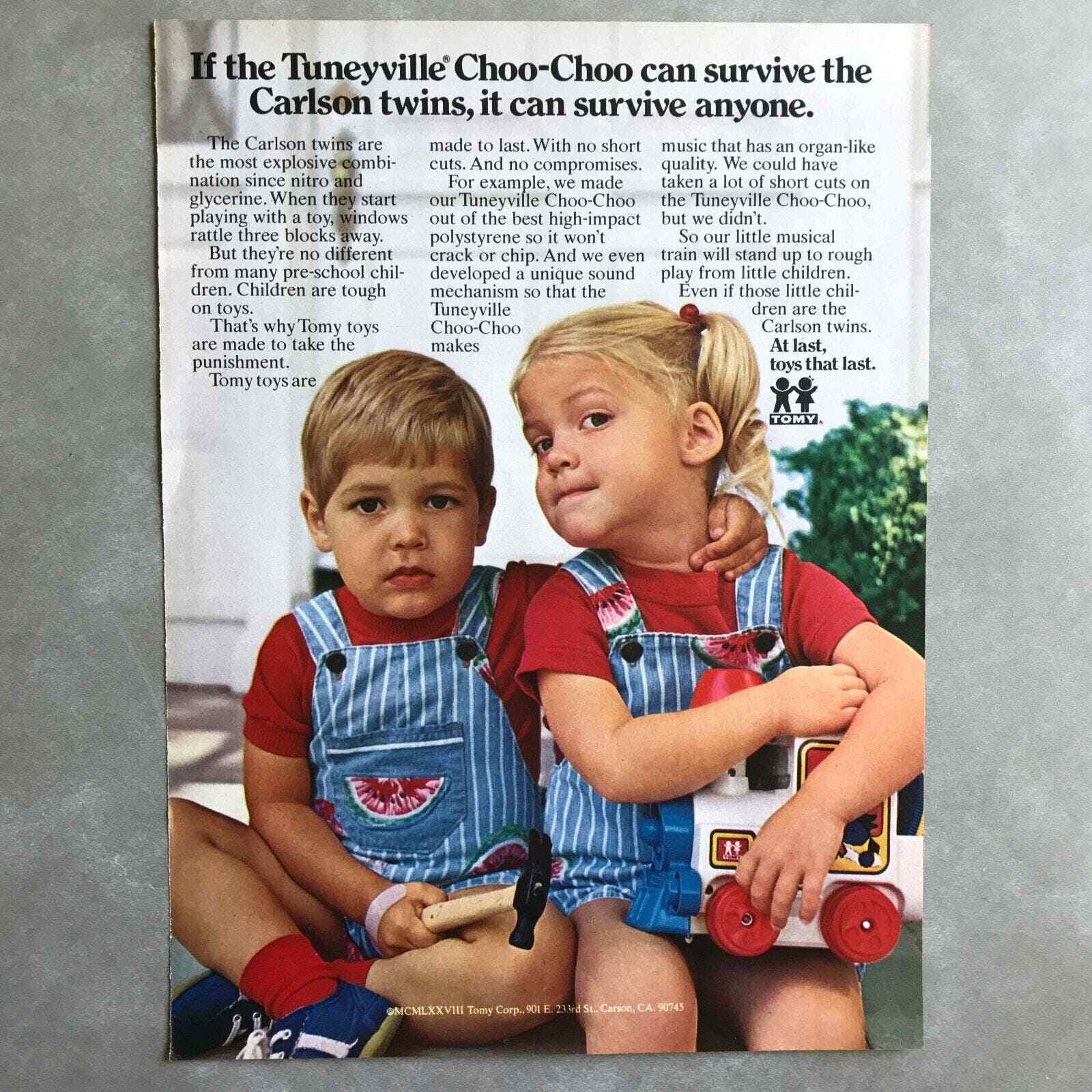 Tomy Toys Tuneyville Choo Choo Vintage Magazine Print Ad 1978