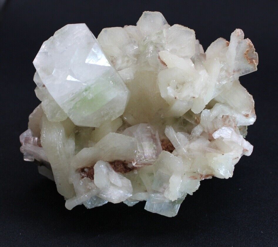 AMAZING Green Color Apophyllite Stilbite Matrix Crystal Rock Gem Raw Mineral