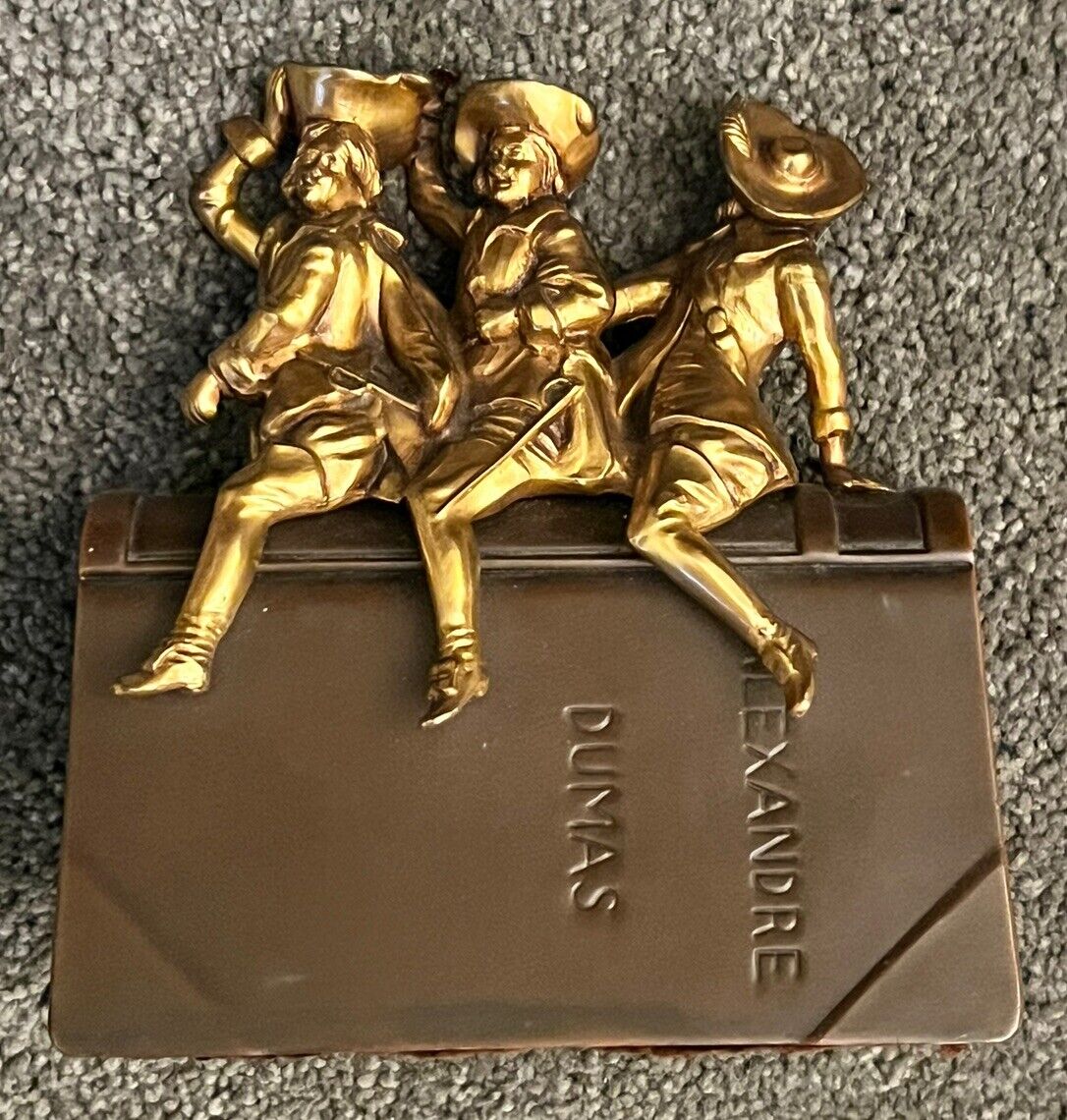 Vintage Jenning Brothers Bookend ~ The Three Musketeers, Alexandre Dumas
