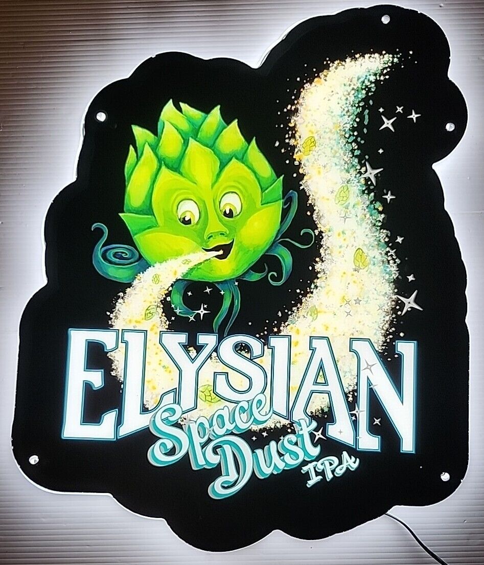 Elysian Brewing Space Dust IPA Beer LED Light Bar Sign 18\