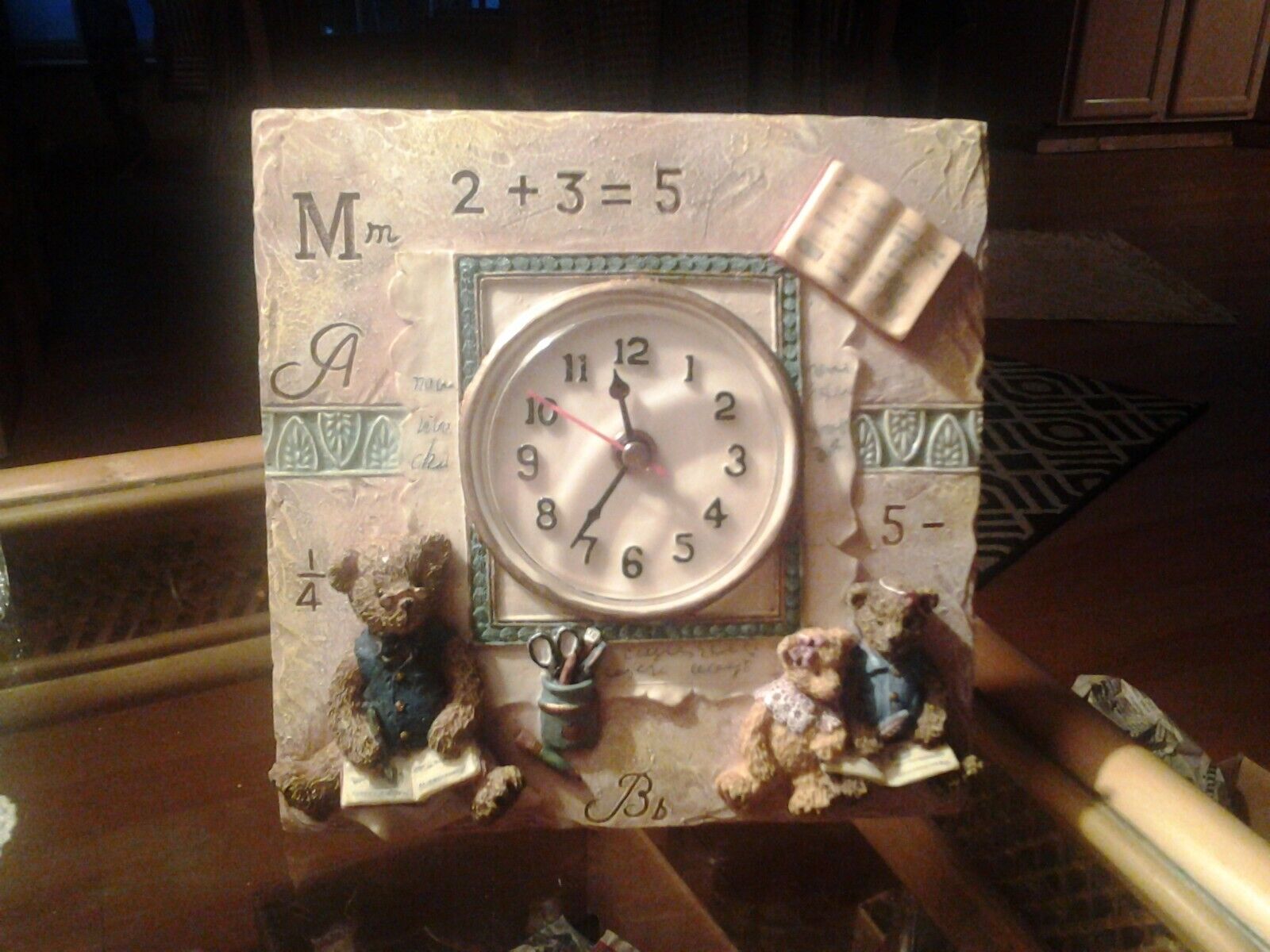 Teddy Bear Clock, Quartz,retro